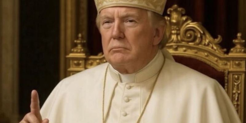 Trump depicted as pope in AI-generated photo